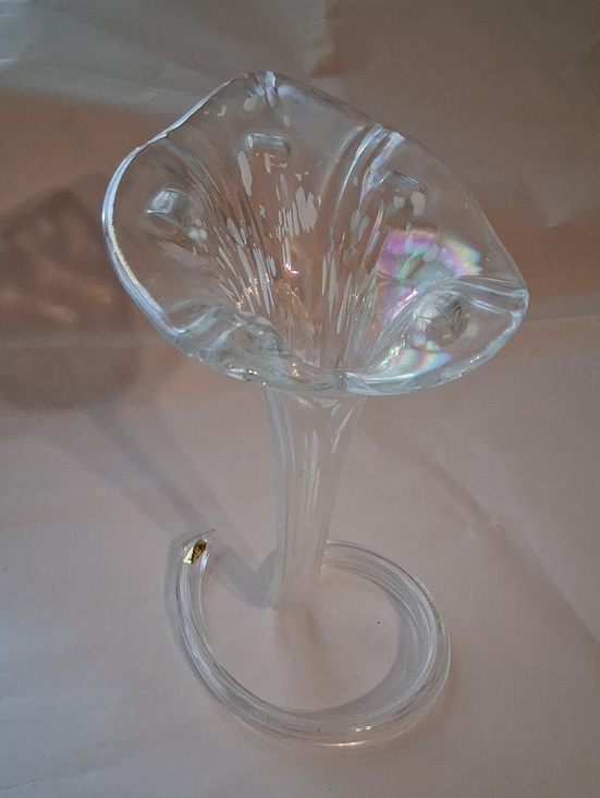 Other - Clear Art Glass Calla Lily/ Jack-in-the-Pulpit  Bud Vase